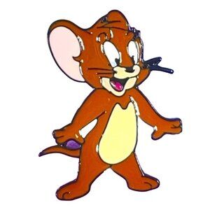 Jerry Mouse Lapel Pin Tom Cat Rat Enamel Badge Brooch Accessories Jewelry Gift